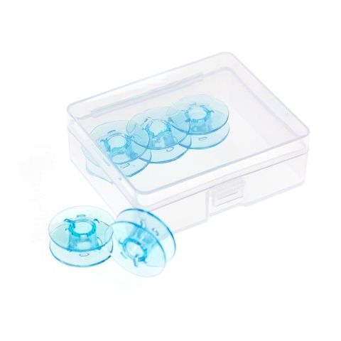 5 Unterfaden Spulen aus Kunststoff für Nähmaschinen mit Doppelumlaufgreifer 21,9mm