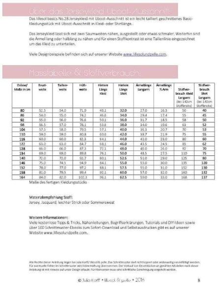 Lillesol basics No.28 Jerseykleid mit Uboot-Ausschnitt