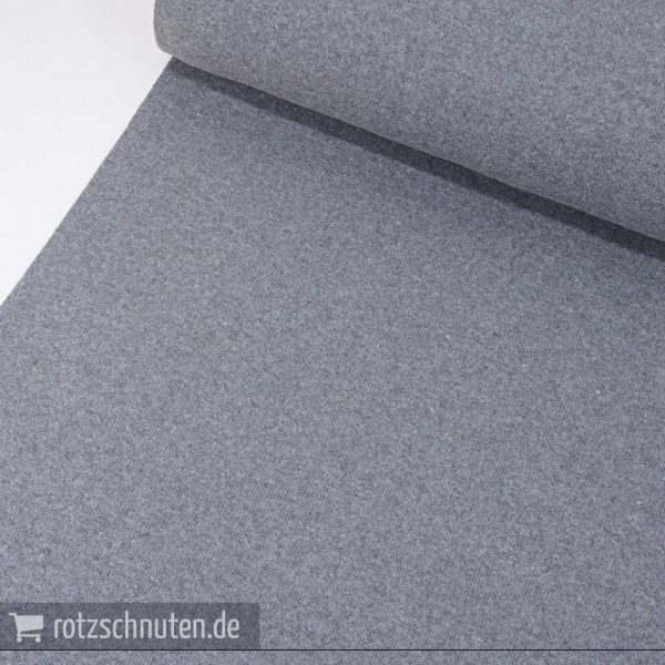 Weicher Strickstoff grau – BENE uni hellgrau von Swafing