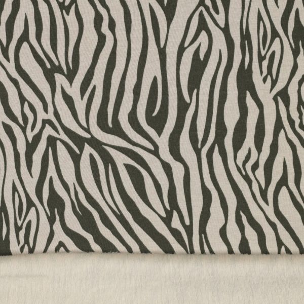 Alpenfleece Animal Skin Tiger sand beige – kuschelweicher Babysweat Nicki Wintersweat