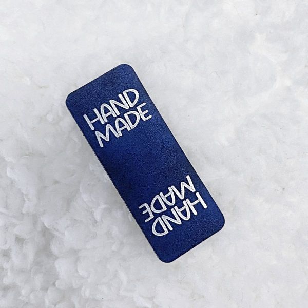 Knicklabel - HANDMADE blau - für einzigartige Nähprojekte, Strickwerke & Gebasteltes