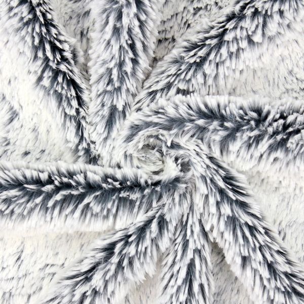 Kullaloo Zottel Shaggy DIP DYE aschgrau – Langhaarplüsch 100x75cm 15mm Flor