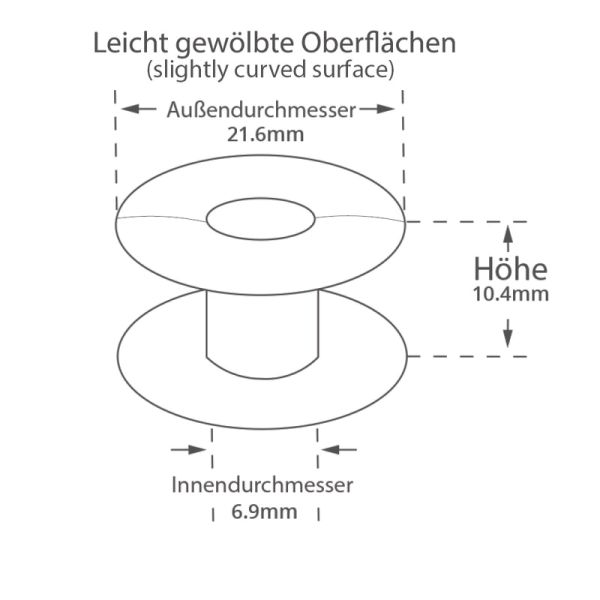 10 Unterfaden Spulen für Pfaff expression Nähmaschinen 21,6x10,4x6,9mm