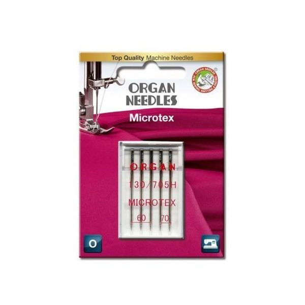 ORGAN Nähmaschinen Nadeln – Microtex Mix 60/8 - 70/10 für Seide und Microfasergewebe