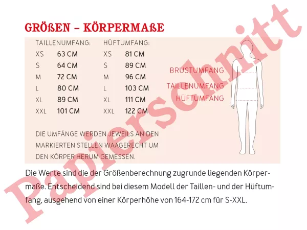 Schnittmuster FRAU JANE • Jogginghose mit geradem Bein für Damen • Gr. XS-XXL