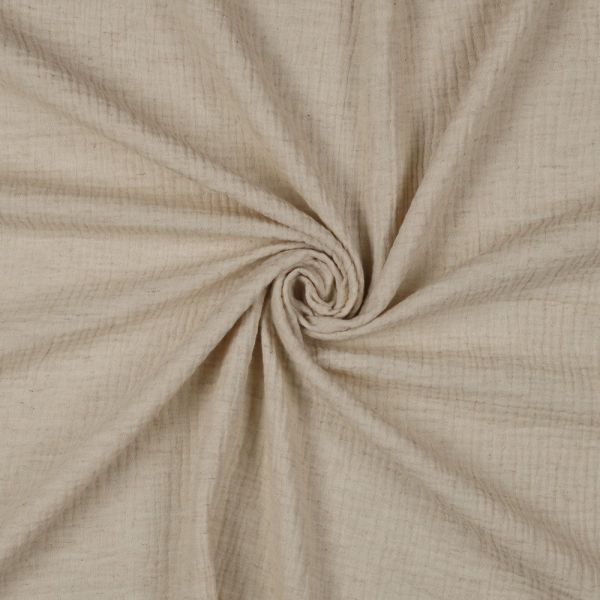 Baumwolle Leinen Musselin natur beige – Double Gauze Linen sand