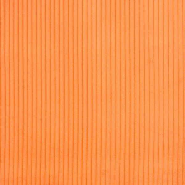 Breitcord Wanja Orangeneis hellorange – weicher Cord Samt für Möbel & Taschen