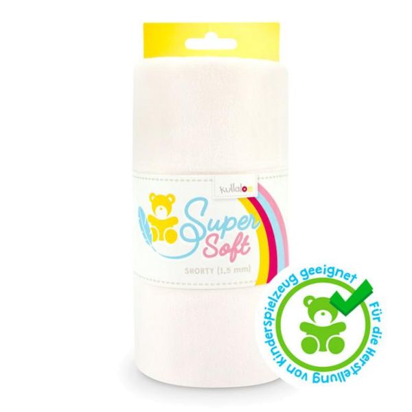 Kullaloo Plüsch SuperSoft Shorty weiß - Silky Minky Kuschel Nicki 100x75cm