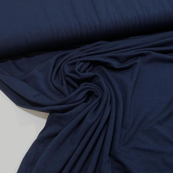 Viskose Jersey knitterfrei aus Bambus dunkelblau navy - cold bamboo jersey knit