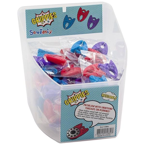 3 Spulenklammern im Set für Ordnung im Garn Regal - für alle Unterfadenspulen geeignet