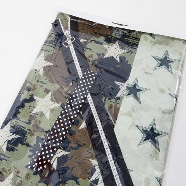 Näh dir eine WashBag • Camouflage Sterne oliv grün • Kulturtasche DIY Nähset Waschtasche