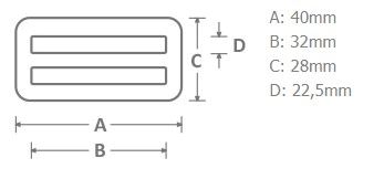 Metall Stegschnalle 30mm altmessing – für Taschen & Gurtbänder - Leiterschnalle regulierbar