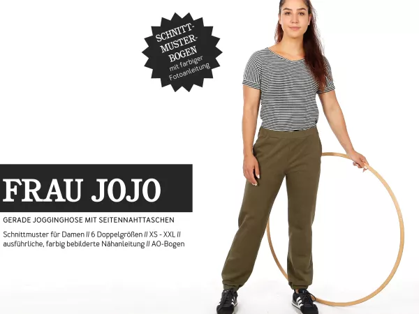 Schnittmuster FRAU JOJO • gerade Jogginghose von Studio Schnittreif • Gr. XS-XXL