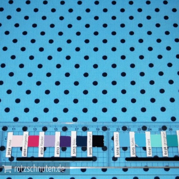 Feincord JOST Punkte hellblau dunkelblau marine - Dots