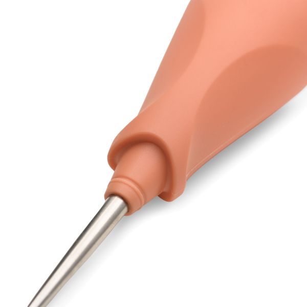 Prym Ergonomics Pfriem / Ahle mit Schutzkappe, 12 cm lang in apricot
