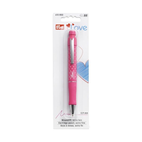 PRYM feiner Kreidestift mit 2 Minen pink