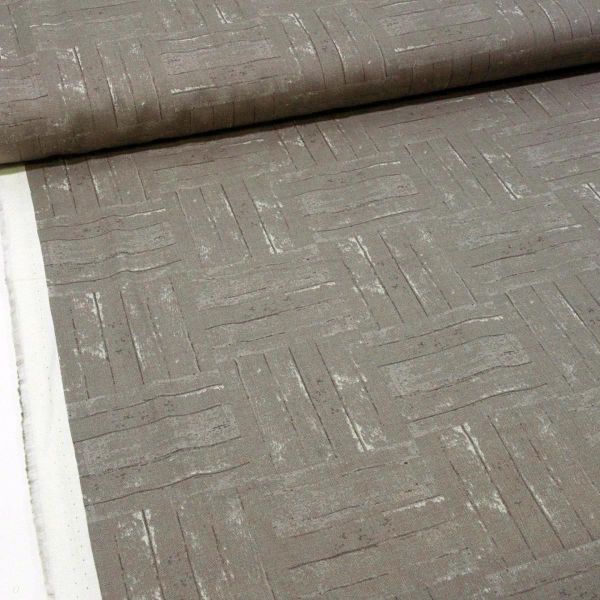 Baumwolle Vintage Parkett Holz Struktur grau - Winter Playground
