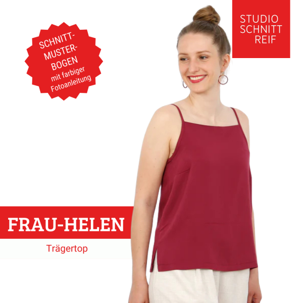 Schnittmuster FRAU HELEN • Trägertop für Webware von Studio Schnittreif • Gr. XS-L