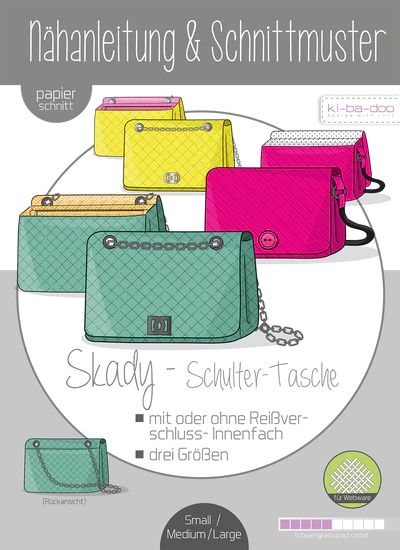 Schnittmuster Umhängetasche Skady in 3 Größen von KiBaDoo