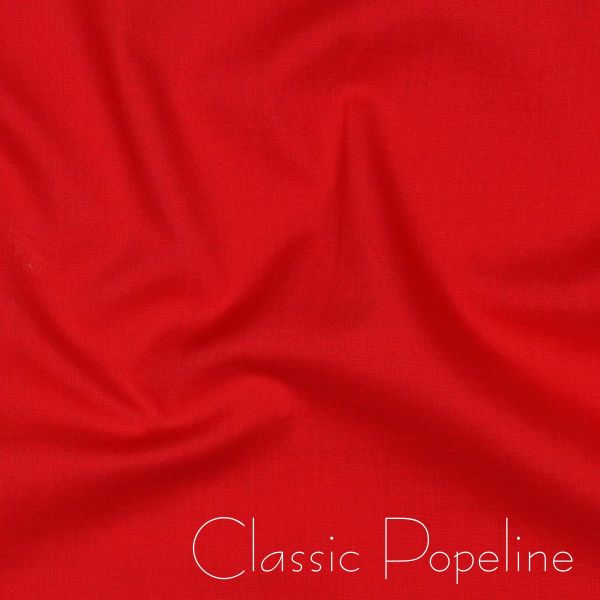 Baumwollstoff uni rot - Baumwolle Popeline – Cotton Poplin red