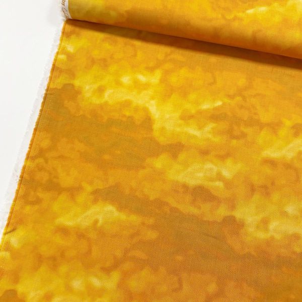 Baumwolle Batik orange gelb - Serie Misty by Cedar West von Clothwork