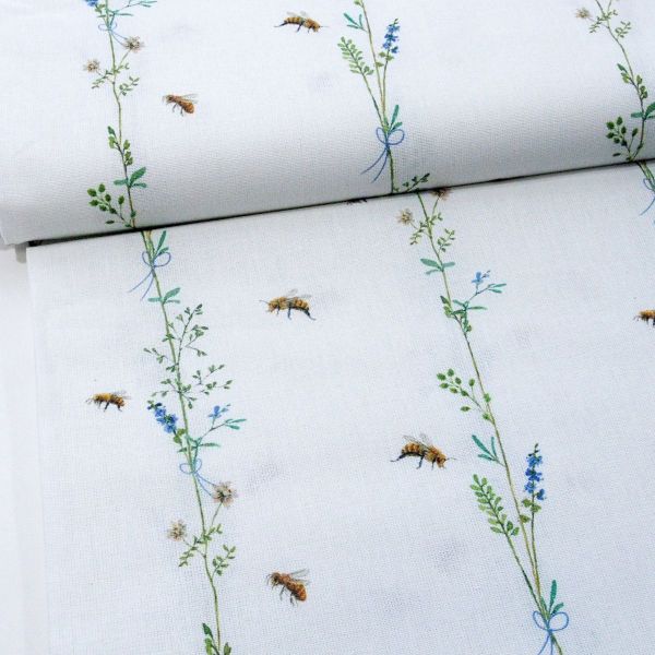 acufactum Wiesengras - Baumwolle mit Gräsern und Bienen