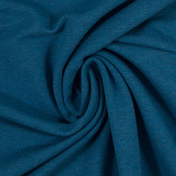 Soft Sweat uni petrol meliert - HEIKE Melange von Swafing