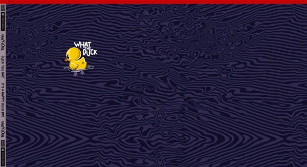 French Terry What the Duck - Ente gelb Wellen blau - Salty Soul by Thorsten Berger - 85cm Panel