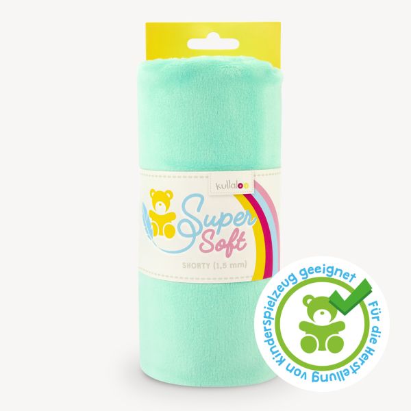 Kullaloo Plüsch SuperSoft Shorty mint green - Silky Minky Kuschel Nicki 100x75cm