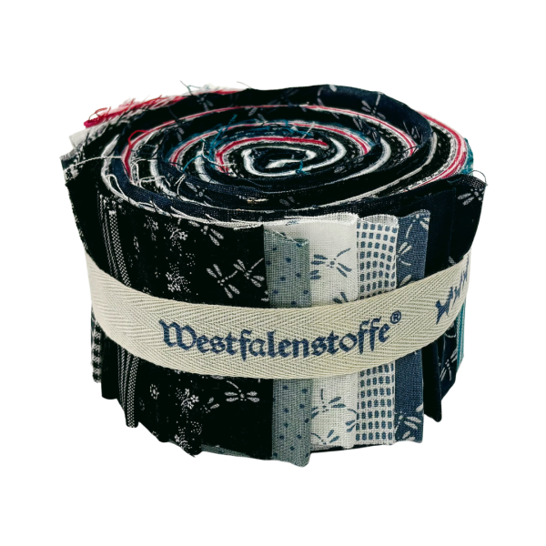 Stoffschnecke mit 20 Streifen aus der Serie Kyoto von Westfalenstoffe