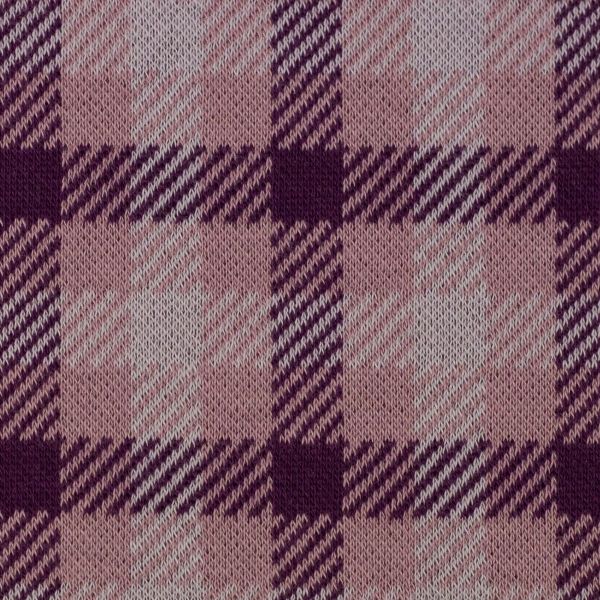 Strick Jacquard mit Karomuster in flieder lila - Design Plaid by Käselotti von Swafing