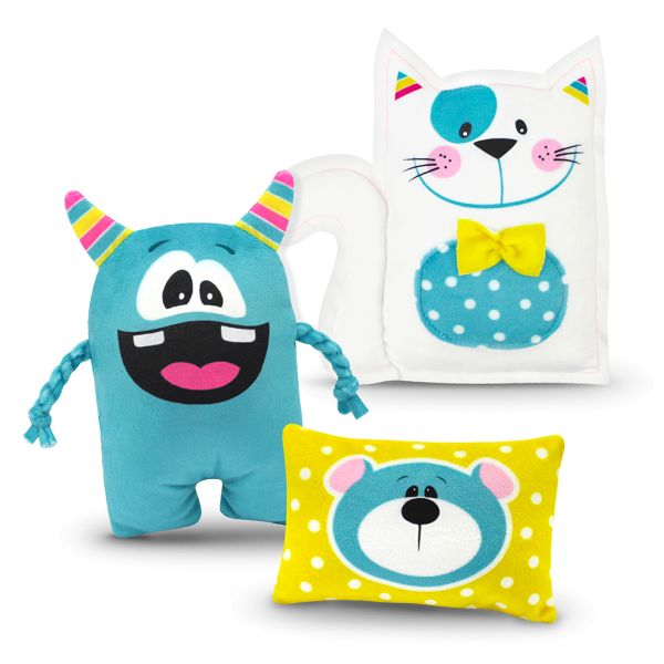 Kullaloo Nähkurs LITTLE FRIENDS – Nähset für ein Monster Katze und Kissen