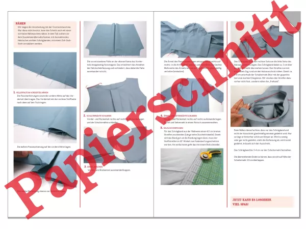 Schnittmuster FRAU SUKI • Bluse mit Kellerfalte für Damen • Gr. XS-XXL