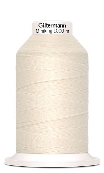 Nähgarn creme Fb. 0802 - 1000m Miniking Allesnäher Garn von Gütermann - Nähseide für Overlock Coverlock