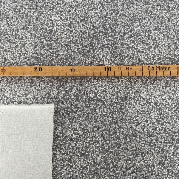 Baumwolle mit Metallic Print grau silber Glitter Konfetti - Lewis & Irene DISCO!