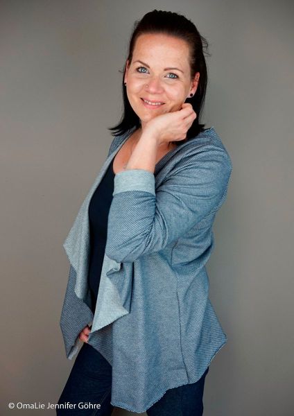 Jacquard Jersey Wabenmuster navy – Serie Leroy von Swafing - doubleface