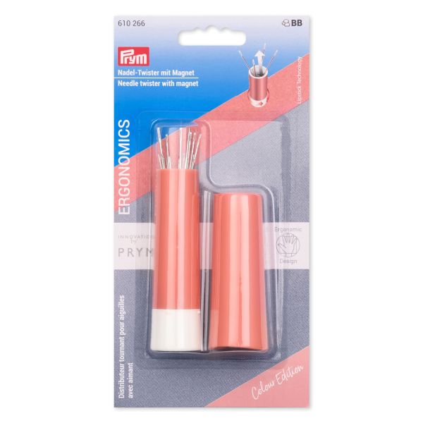 Nadeltwister zum Aufbewahren von Nadeln in apricot - magnetisch drehbar von Prym