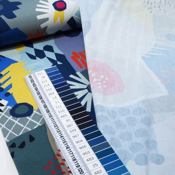 Modal Sweat Abstrakt gemustert bunt – French Terry Attitude 2.0 by Lila-Lotta von Swafing