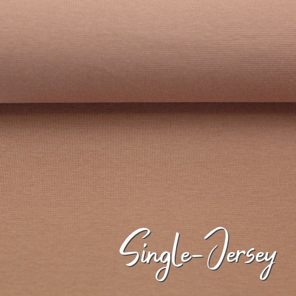 Single Jersey dusty apricot mocca - Baumwolljersey VANESSA von Swafing