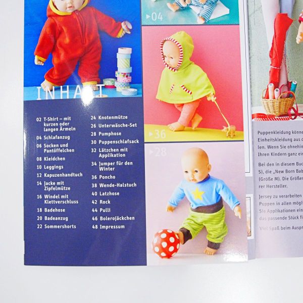 Puppenkleidung nähen aus Jersey - Mini-Mode für Puppen von 40-44cm