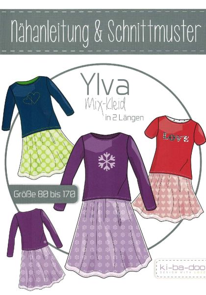 Schnittmuster Mix Kleid Ylva in 2 Längen von KiBaDoo