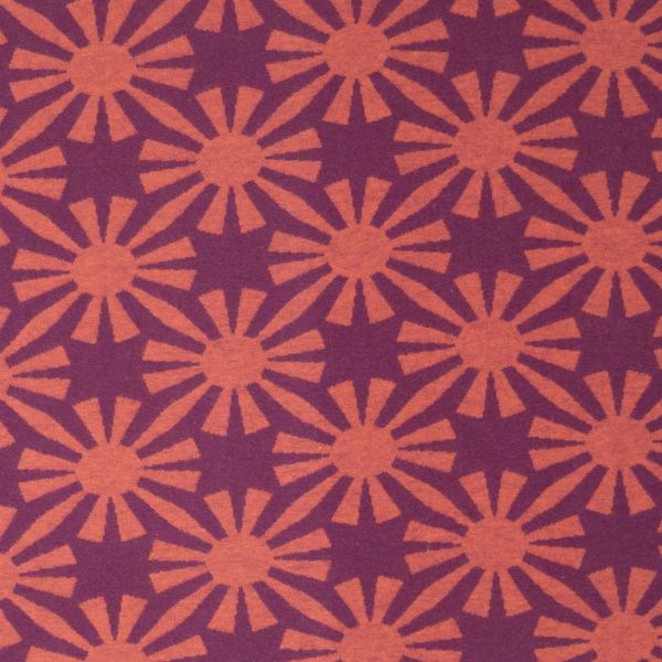 Kuschel Jacquard Jersey Sonne beere – Kuschelstrick Herbst von Swafing