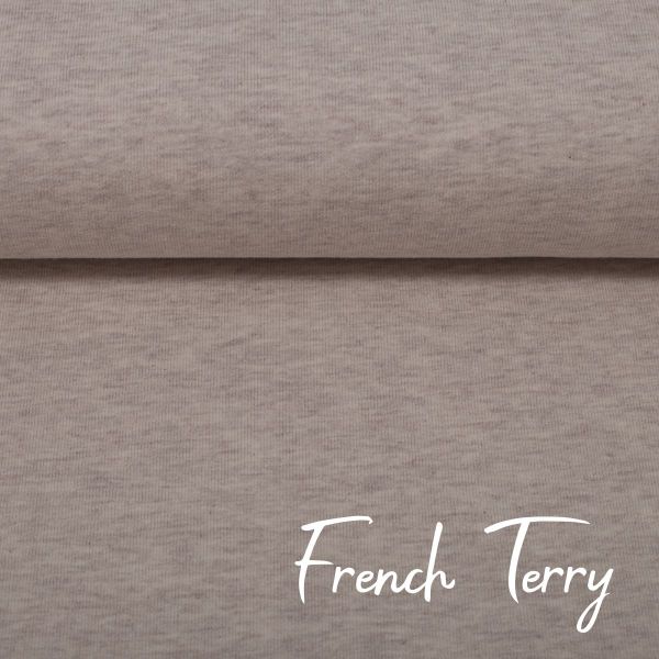 Sweat uni beige meliert - French Terry MAIKE Melange von Swafing