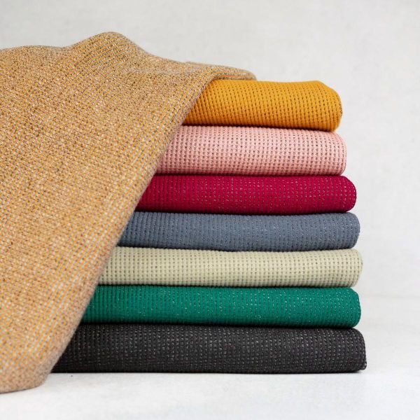 Doubleface Waffelstrick schwarz – DROGON Knit Mouline black Swafing HW22/23