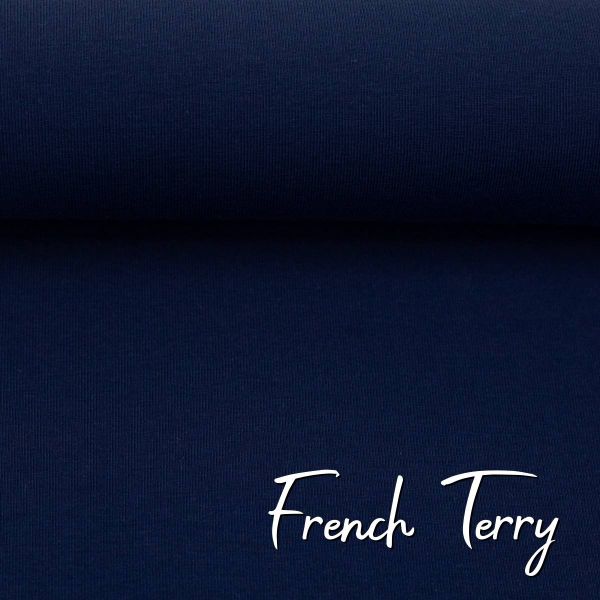 Sweat uni nachtblau - French Terry MAIKE von Swafing