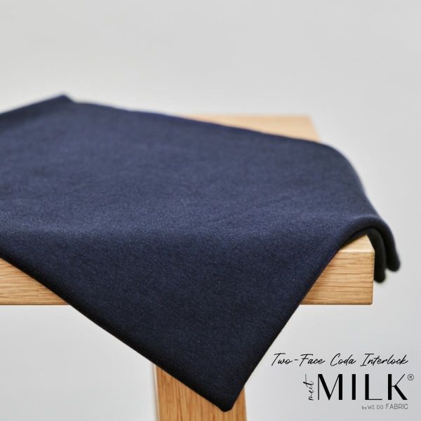 Two-Face Coda Interlock blueberry – meetMILK® dicker Jersey mit TENCEL™ Lyocell