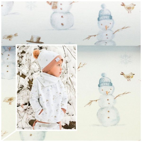 Sweat mit Schneemann creme - French Terry Snowman Beyond Nordic