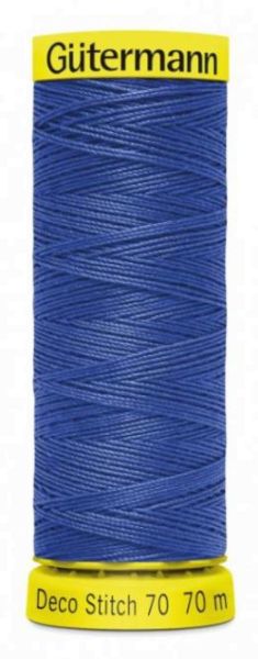 Deco Stitch 70 blau - 70m kräftiges Nähgarn Fb. 0315 von Gütermann für Zierstiche und Steppnähte