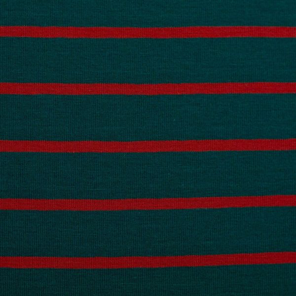 Baumwolljersey ISA petrol dunkelrot gestreift – Swafing Gulf Coast Ringeljersey