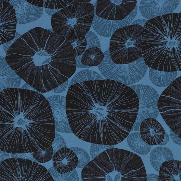 luftig leichte Viskose Kleiderstoff dunkelblau - Coral Reef by Thorsten Berger von Swafing